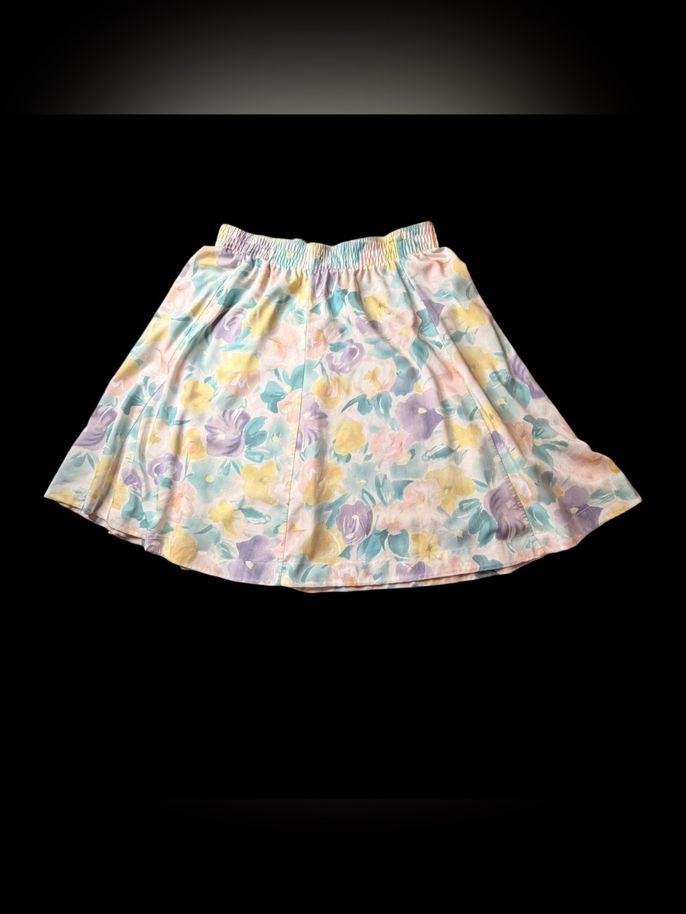 Bon Worth 80s Vintage Floral Pastel Watercolor Cottagecore Fairy Skirt Sz XL
